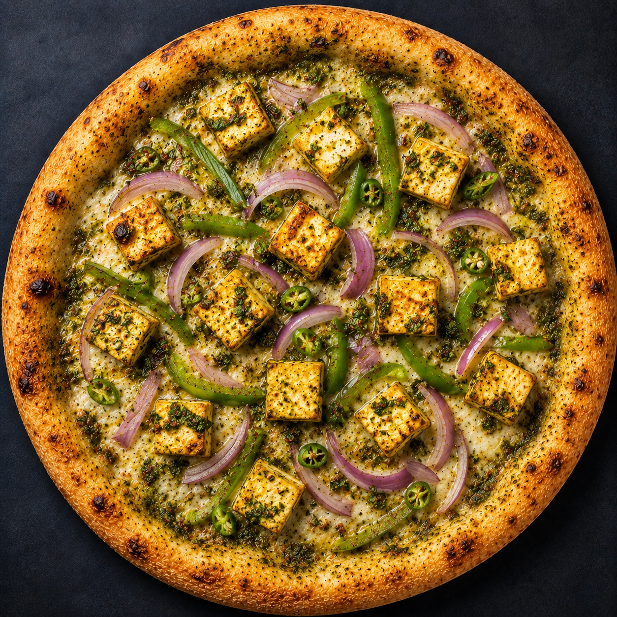 Truffle Thecha Paneer Pizza